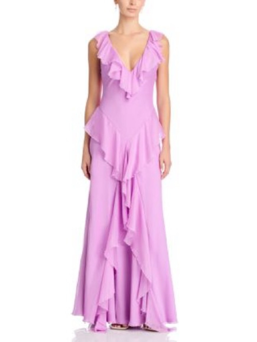 NWT Amur Estella Bias Ruffled Gown